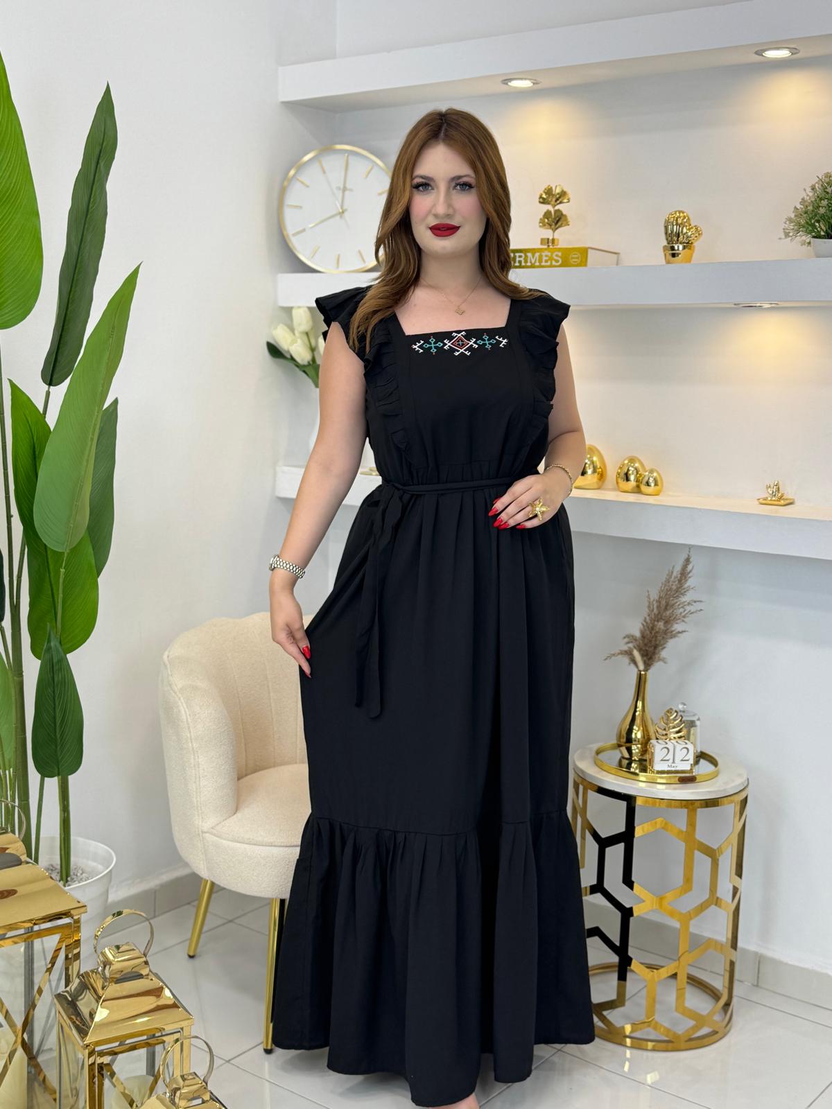 Robe Casual en Popeline – Touche Berbère Authentique